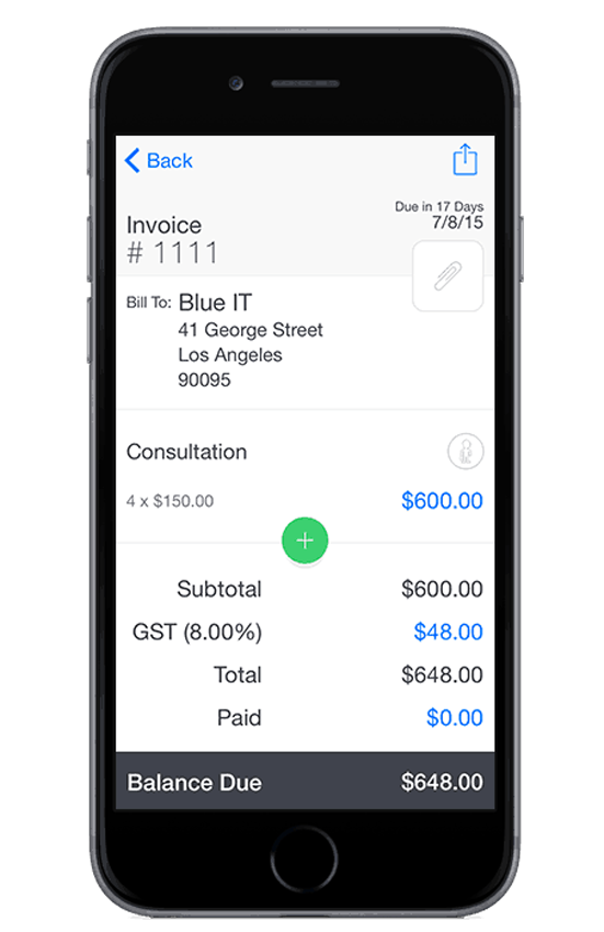 startup ideas iPhone 6 invoice