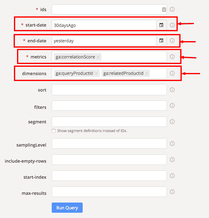 Query Explorer personalized ecommerce