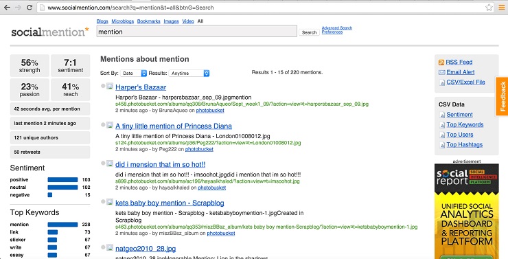 social mention