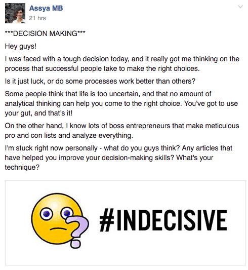 online communities decision making