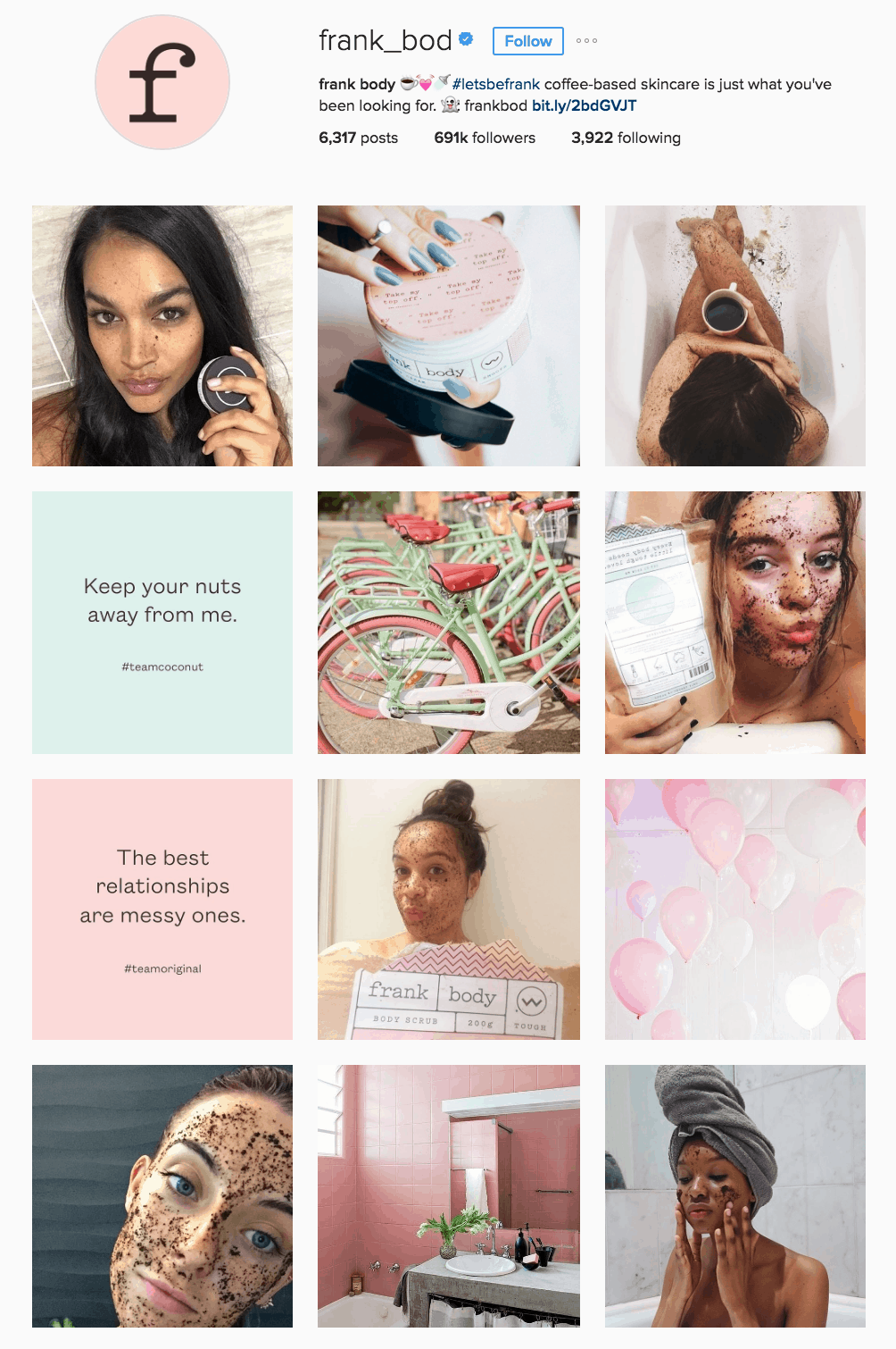 social proof the frank body
