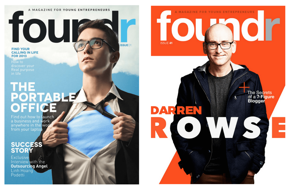 Great Design Foundr mag covers