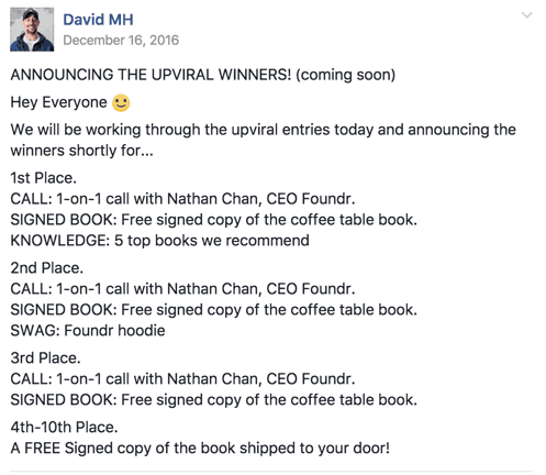 Foundr Kickstarter Facebook Group