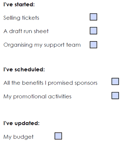 In-person events success checklist