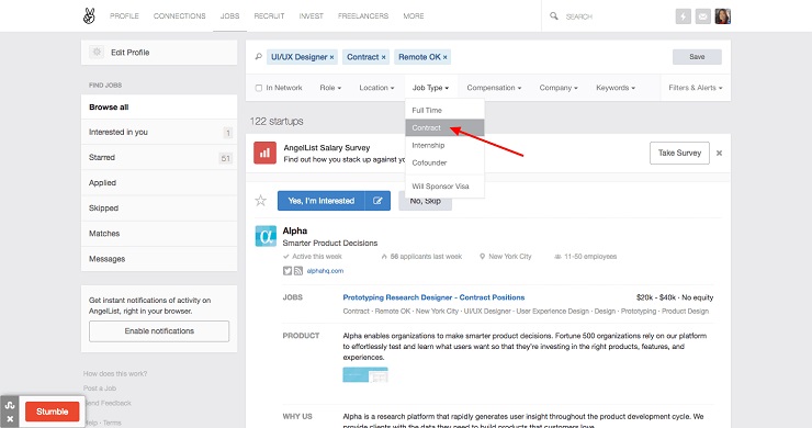 AngelList Jobs Board