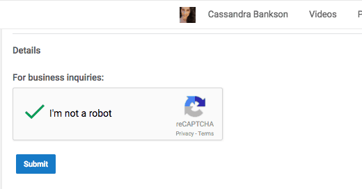 Find someone's email address- recaptcha