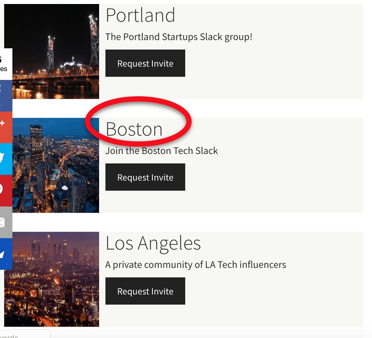 Social Selling- List of Slack Teams