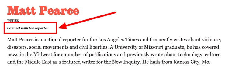Find someone's email address- Los Angeles Times Screenshot