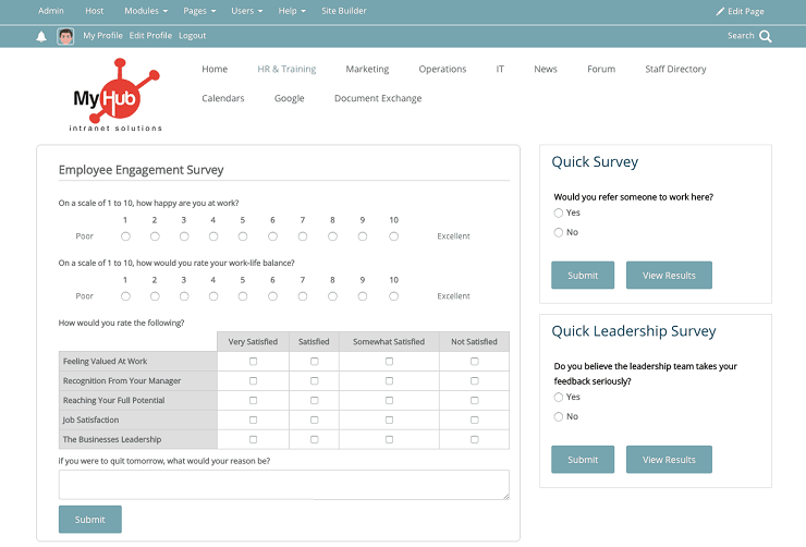 Employee Engagement- MyHub Engagement Survey
