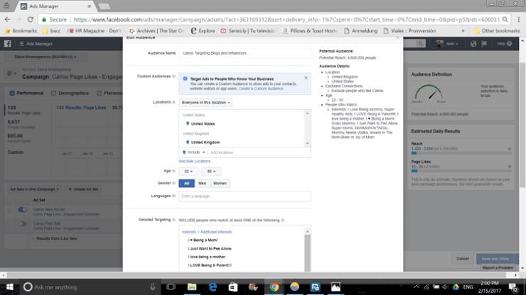 Growth-hack your Facebook page- Facebook Targeting Settings 2