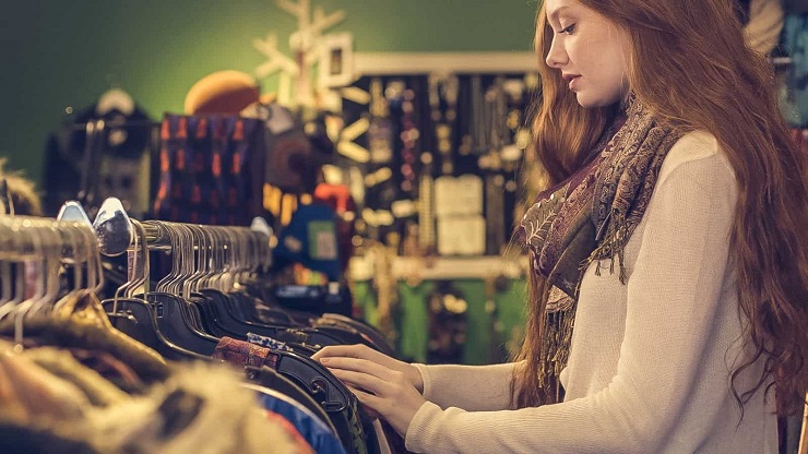  Woman Shopping for Clothes