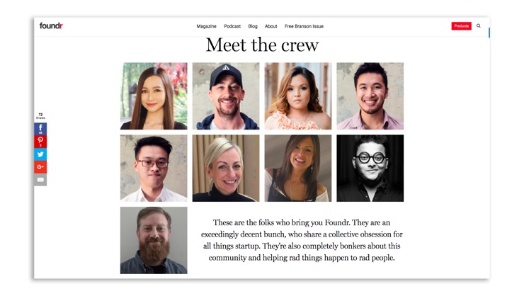 Foundr's About Us Page 2