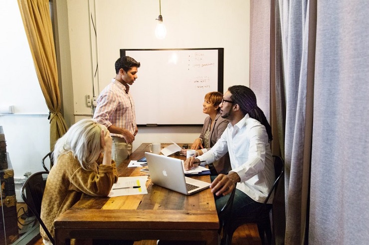 Group of people in a Coworking space