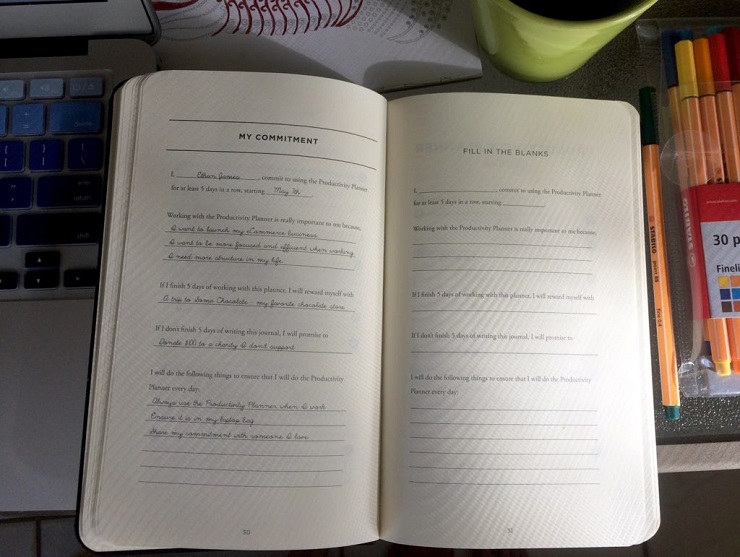 Having a Productivity Planner can help you while in the process of quitting your job to start a business