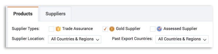 Alibaba has the ability to prequalify your product supplier