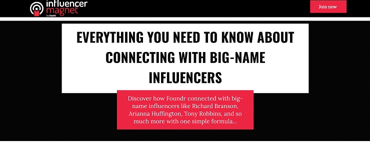 Landing page copywriting example from Foundr's Influencer Magnet Course