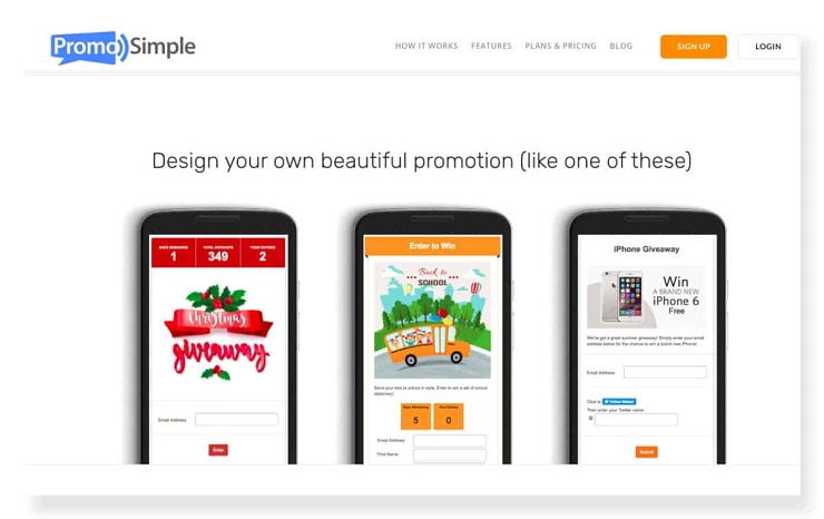 how to build an email list without a website example from PromoSimple