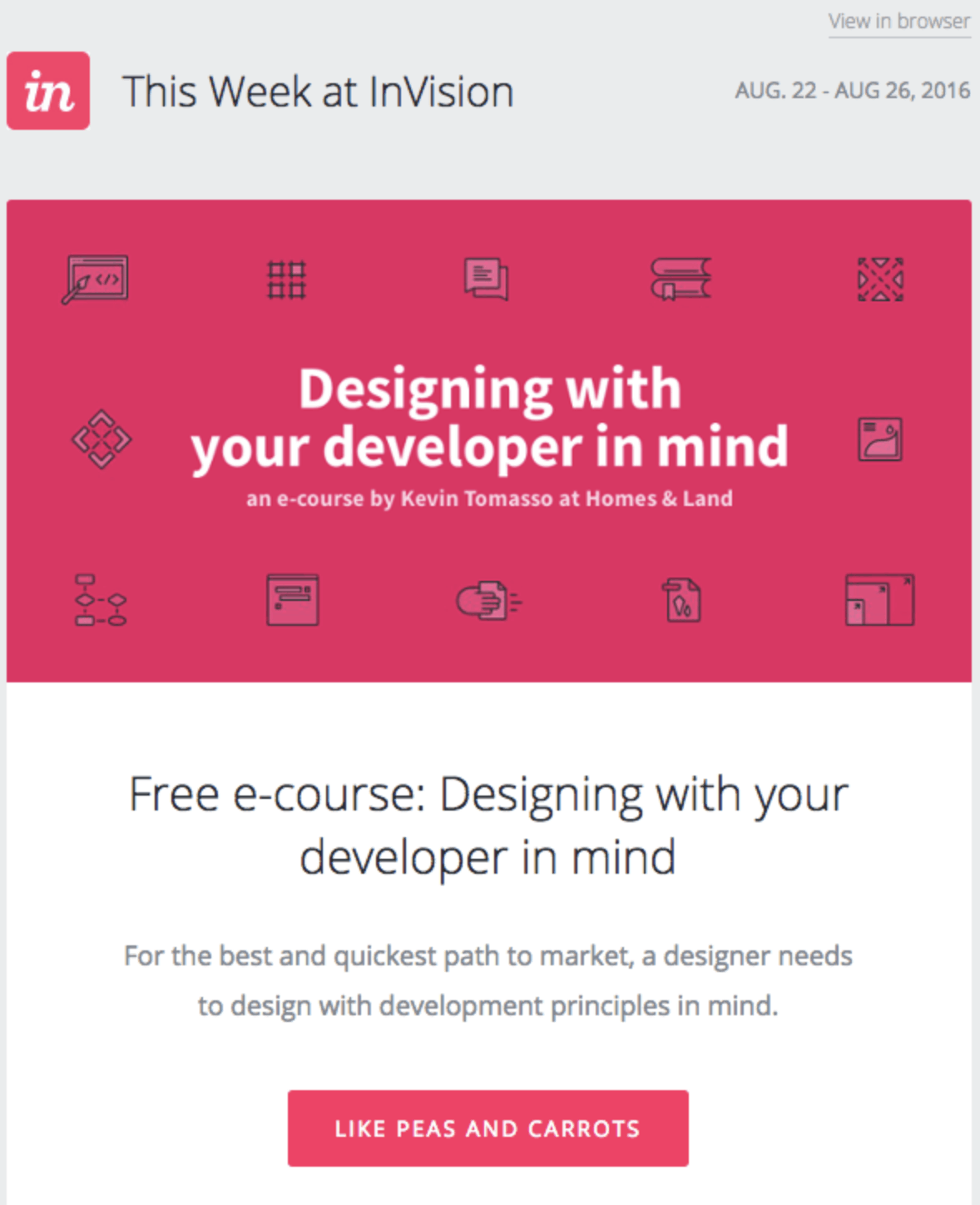 automated email campaigns Invision example