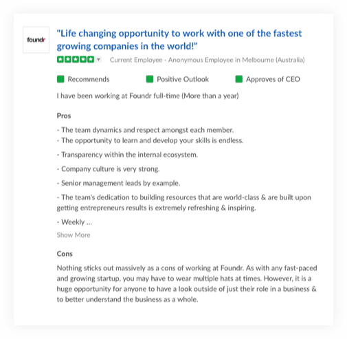 glassdoor reviews