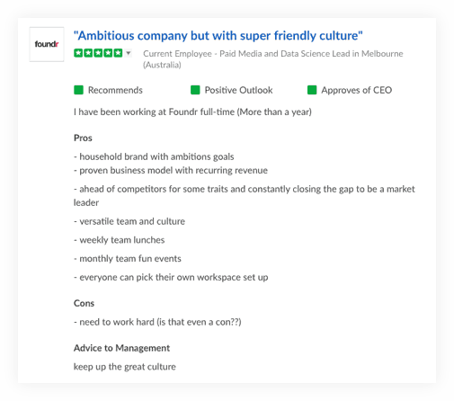 glassdoor reviews