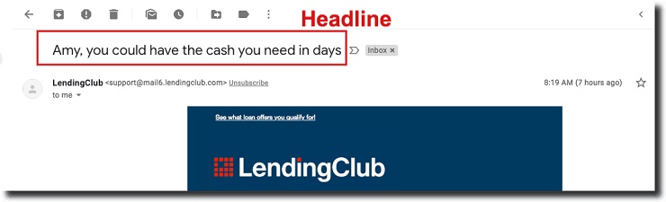 great headline examples like this one from LendingClub