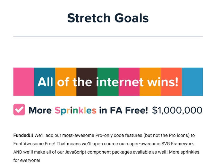 Font Awesome, Kickstarter campaign