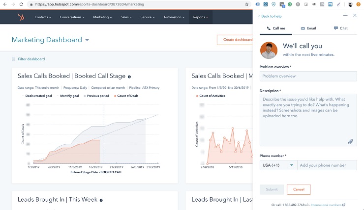 Hubspot CRM dashboards