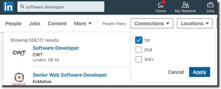 Start by looking in your LinkedIn account for people who work as software developers
