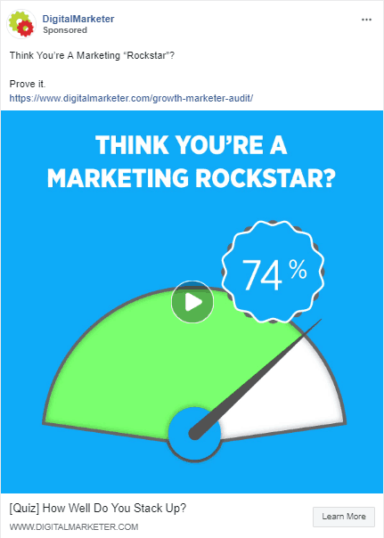 DigitalMarketer Quiz Example