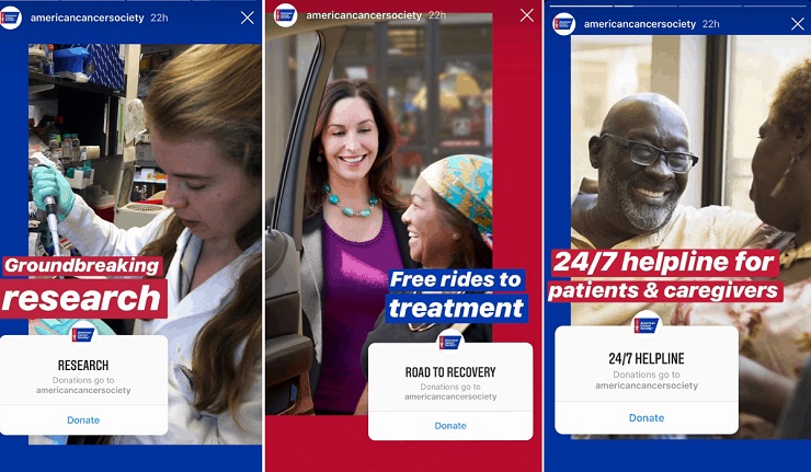 great example of Donation Stickers of The American Cancer Society