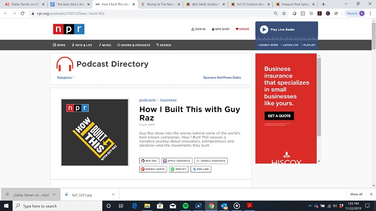 NPR’s How I Built This with Guy Raz
