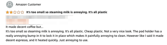 Amazon reviews