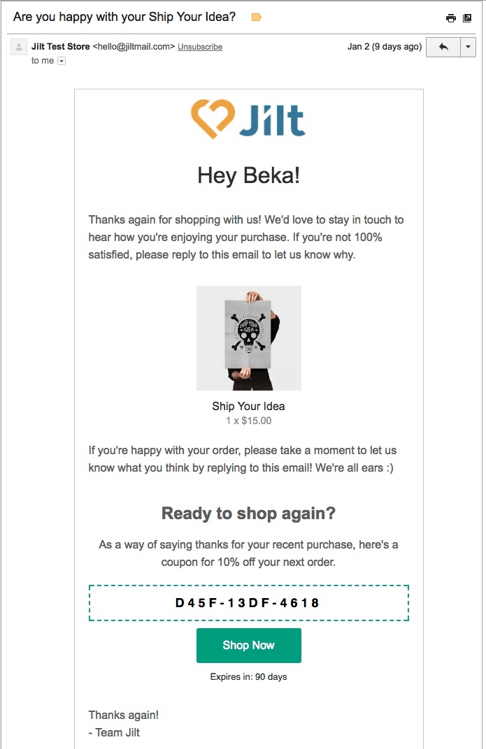 special short-term discount to incentivize purchases