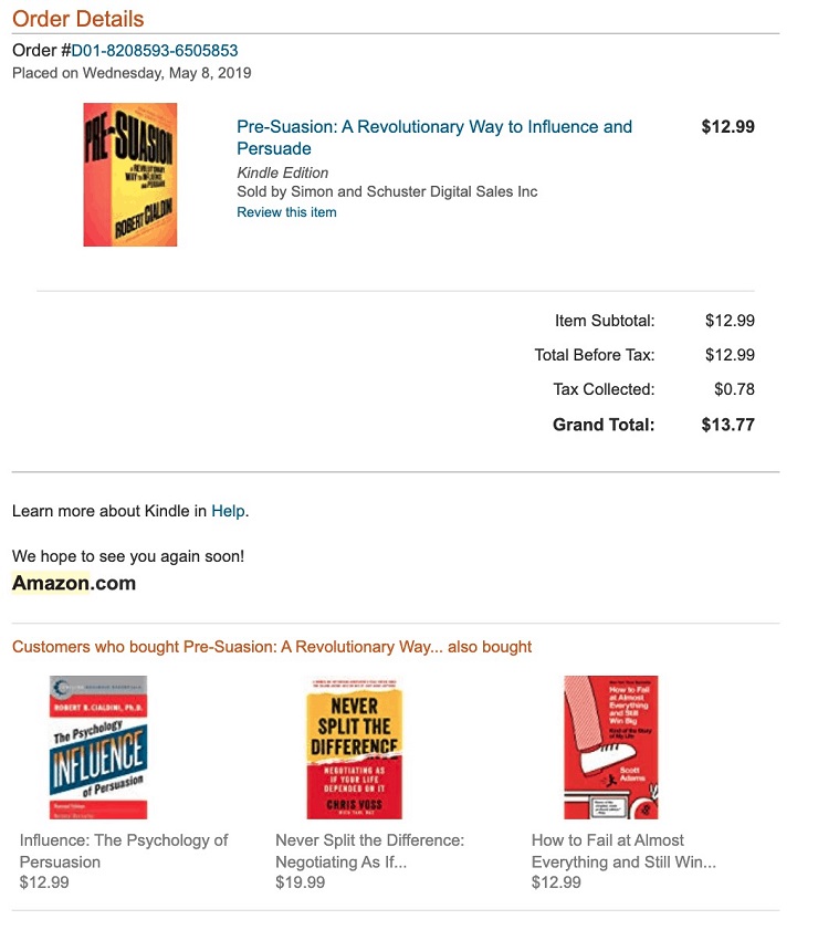 order details
