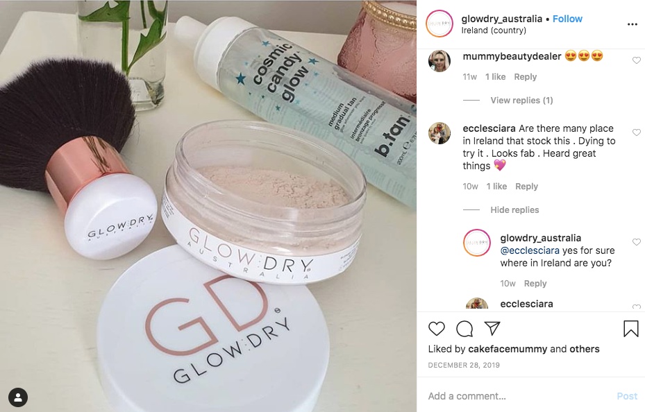 glowdry australia instagram