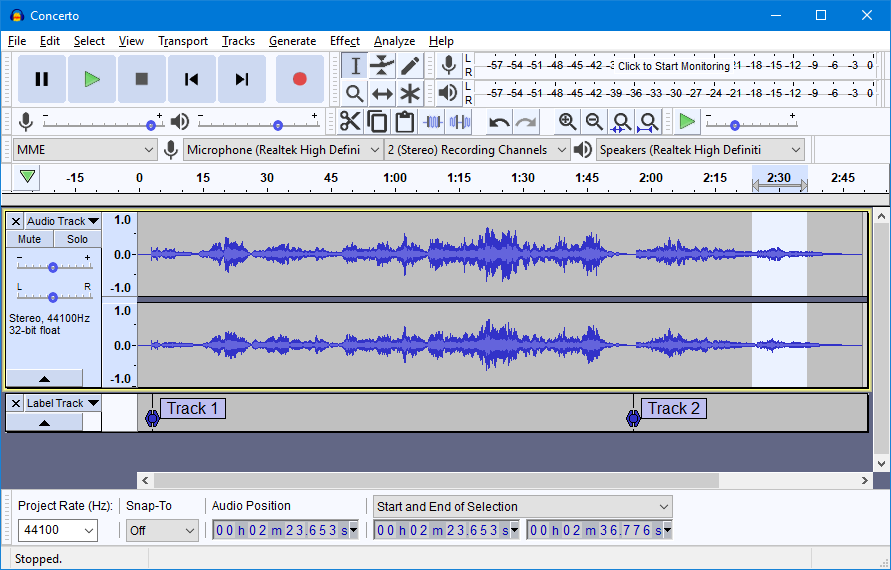 audacity theme light rcf online course tools audio