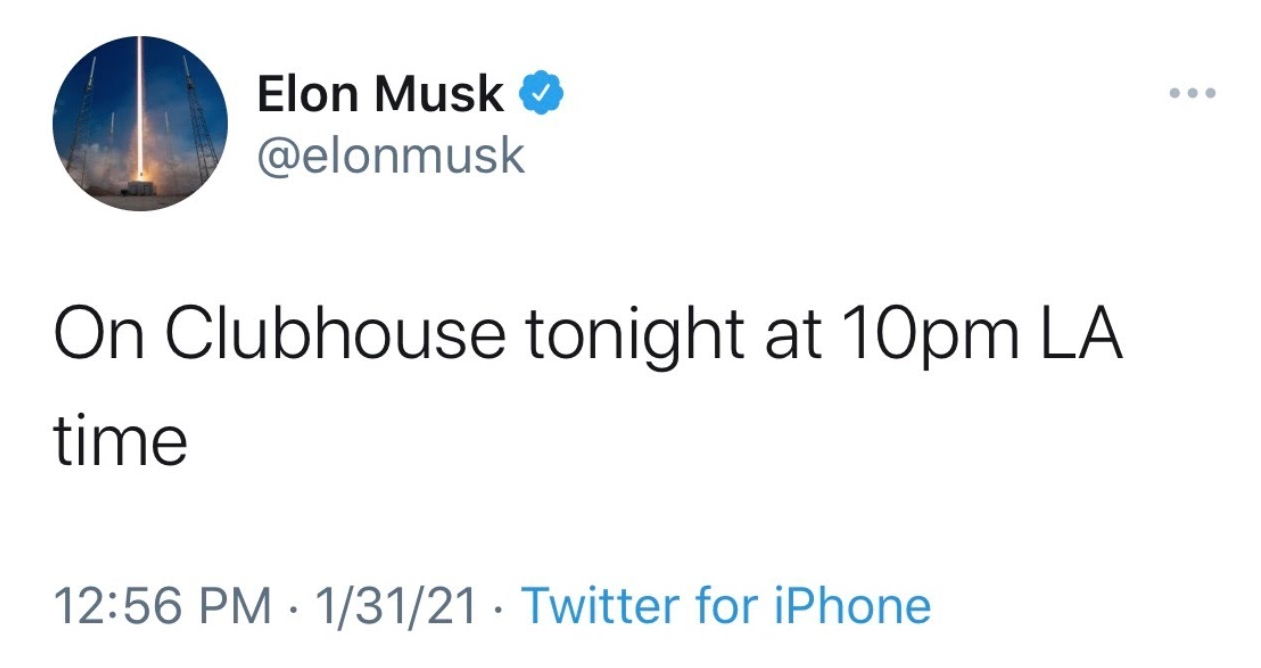 elon musk twitter clubhouse