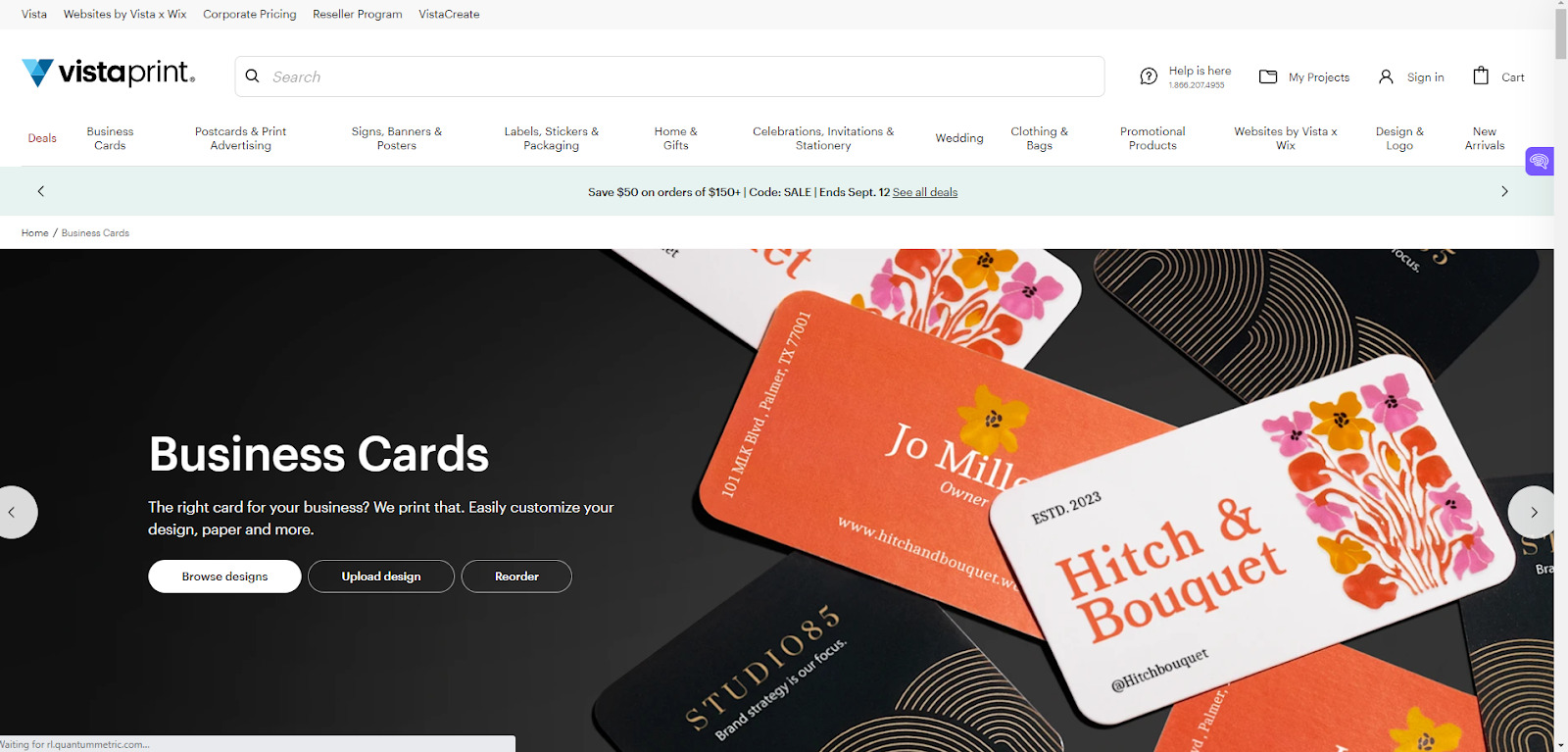Vistaprint business cards