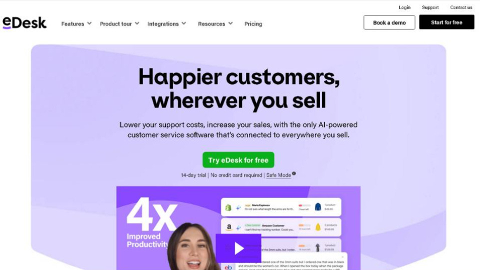 eDesk homepage